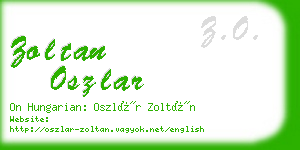 zoltan oszlar business card